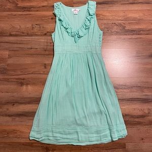 Vineyard Vines Mint Green Seersucker Sun Dress with Ruffle Neck Detailing
